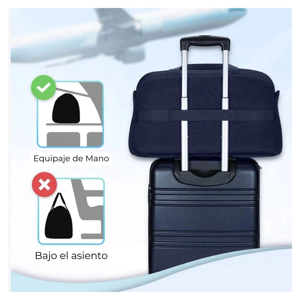 Bagsmart Bolso Fin de Semana 45 L con Neceser y Zapatero 17.3"