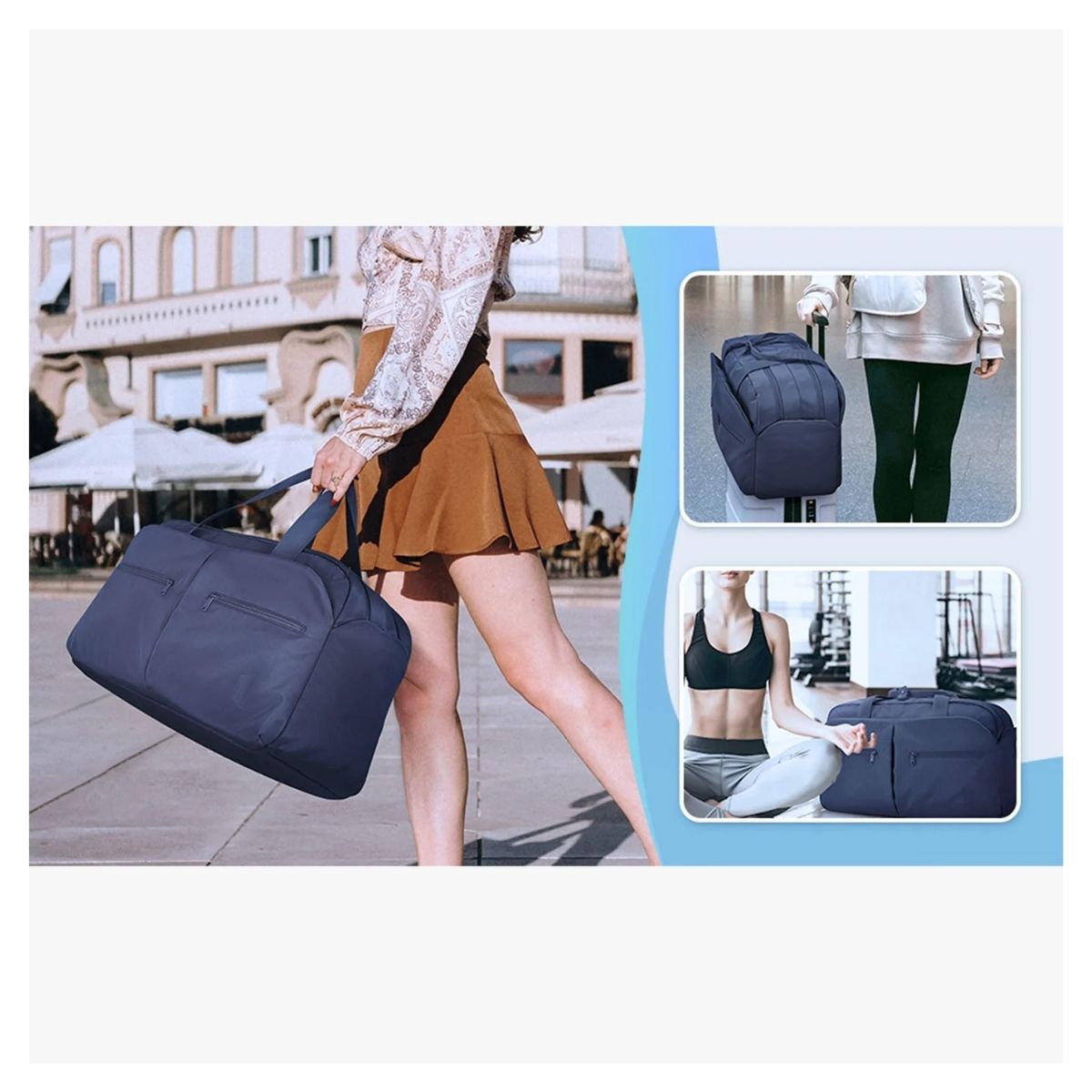 Bagsmart Bolso Fin de Semana 45 L con Neceser y Zapatero 17.3"