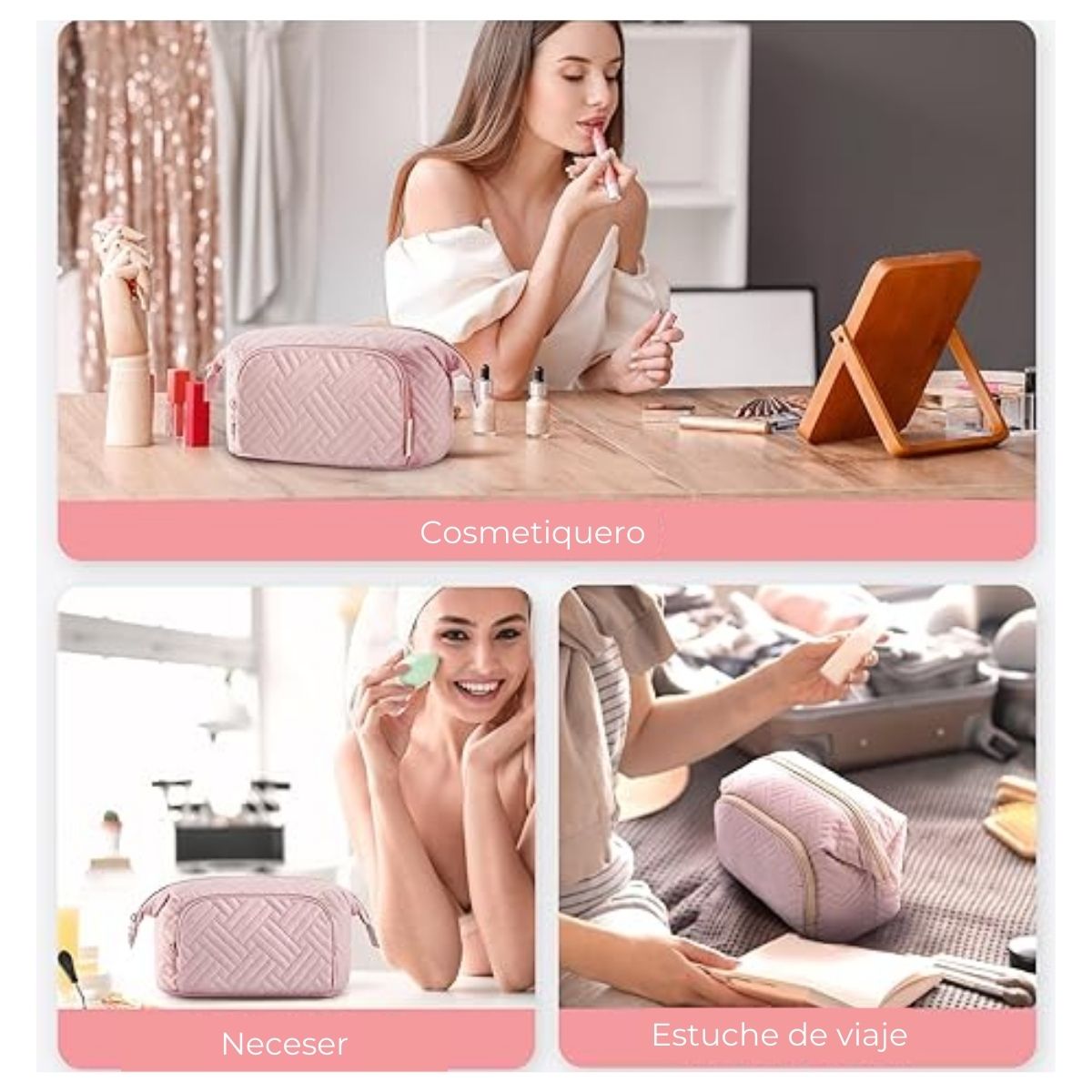 Bagsmart Cosmetiquero Tejido de Viaje