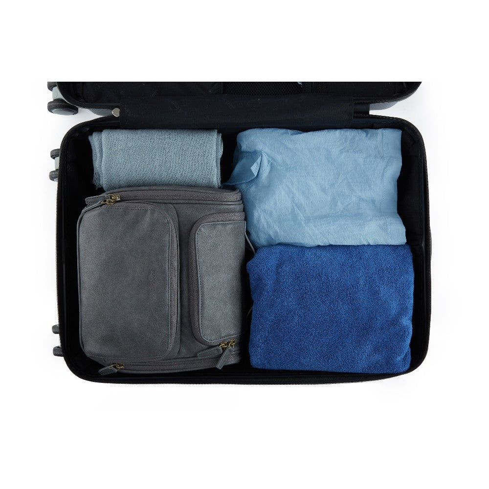 Bagsmart Neceser de Viaje Compacto en Cuero Sintético
