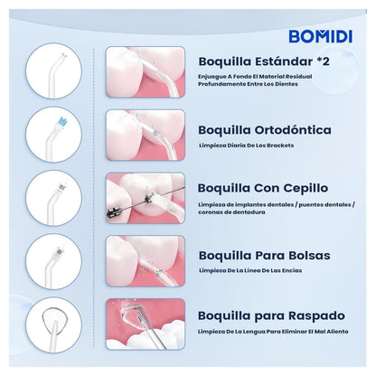 Bomidi Irrigador Bucal Portátil Recargable DE02 240 ml
