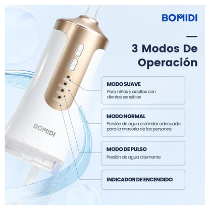 Bomidi Irrigador Bucal Portátil Recargable DE02 240 ml