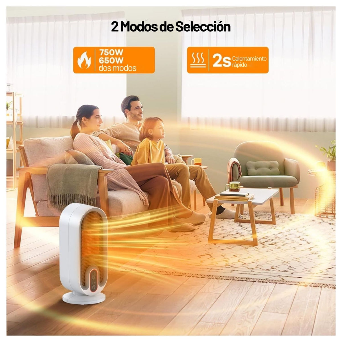 Bomidi Calefactor Eléctrico Fan heater H6