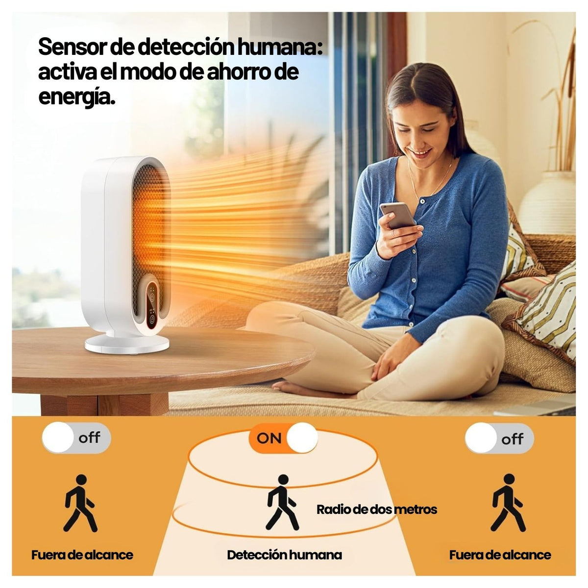 Bomidi Calefactor Eléctrico Fan heater H6