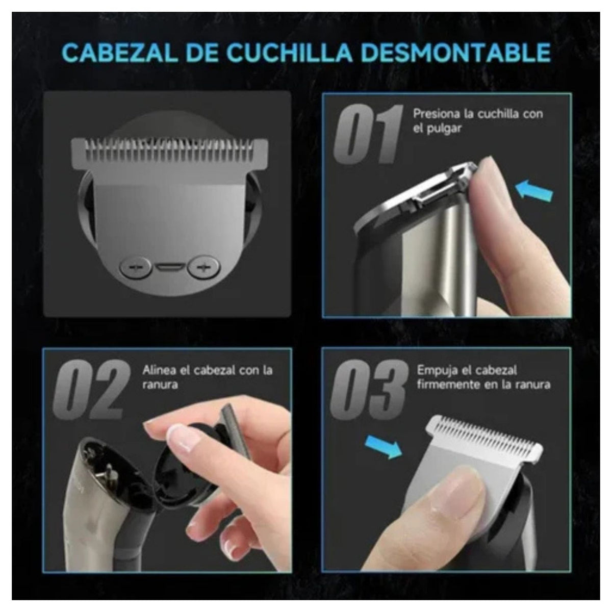 Bomidi Cortadora de Pelo Profesional L2 3 en 1 Recargable