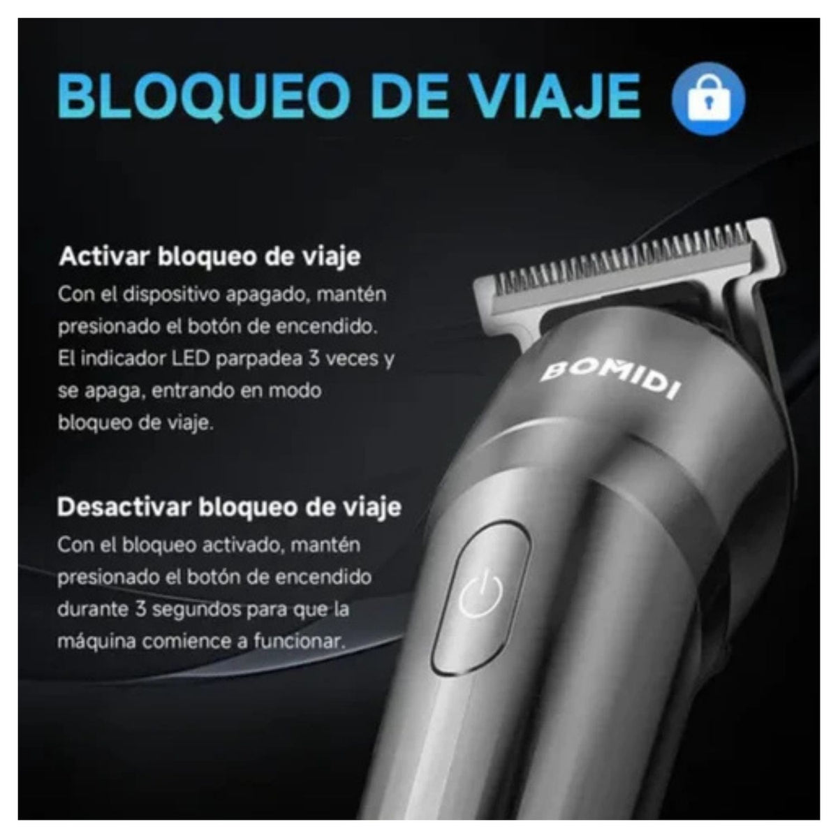 Bomidi Cortadora de Pelo Profesional L2 3 en 1 Recargable