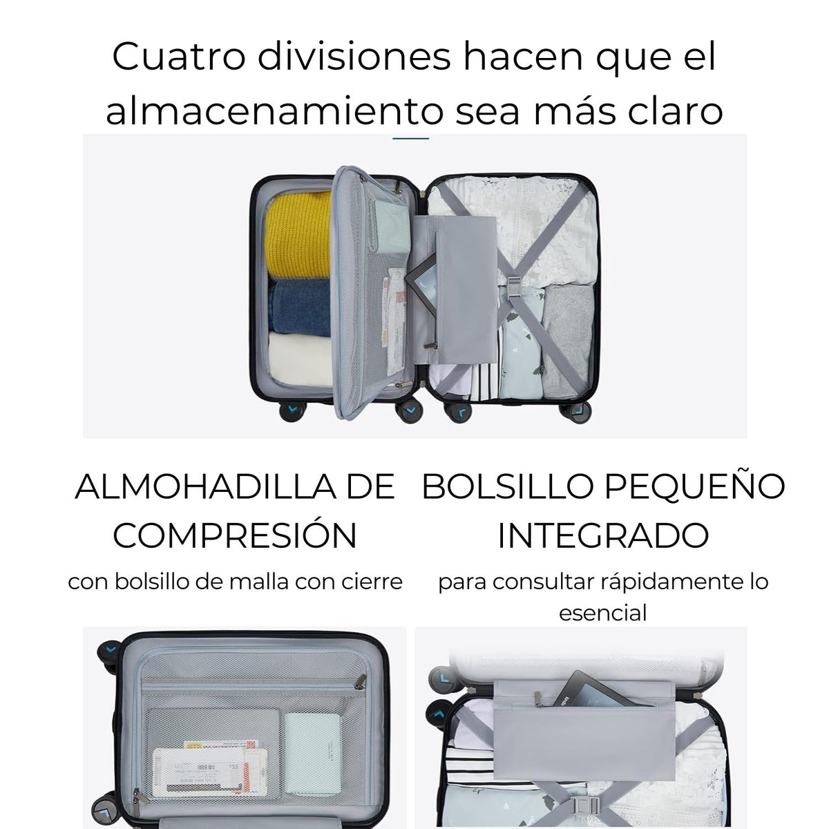 Bagsmart Maleta de Mano Globetrotter 21″ Rígida 35 L