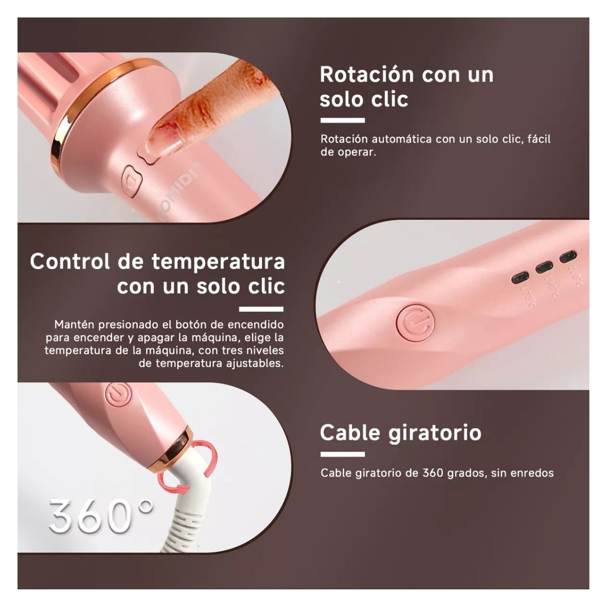 Bomidi - Ondulador Rizador de Cabello Modelo HC02