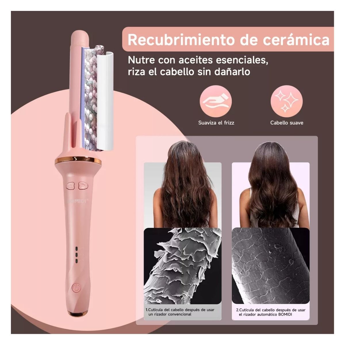 Bomidi - Ondulador Rizador de Cabello Modelo HC02