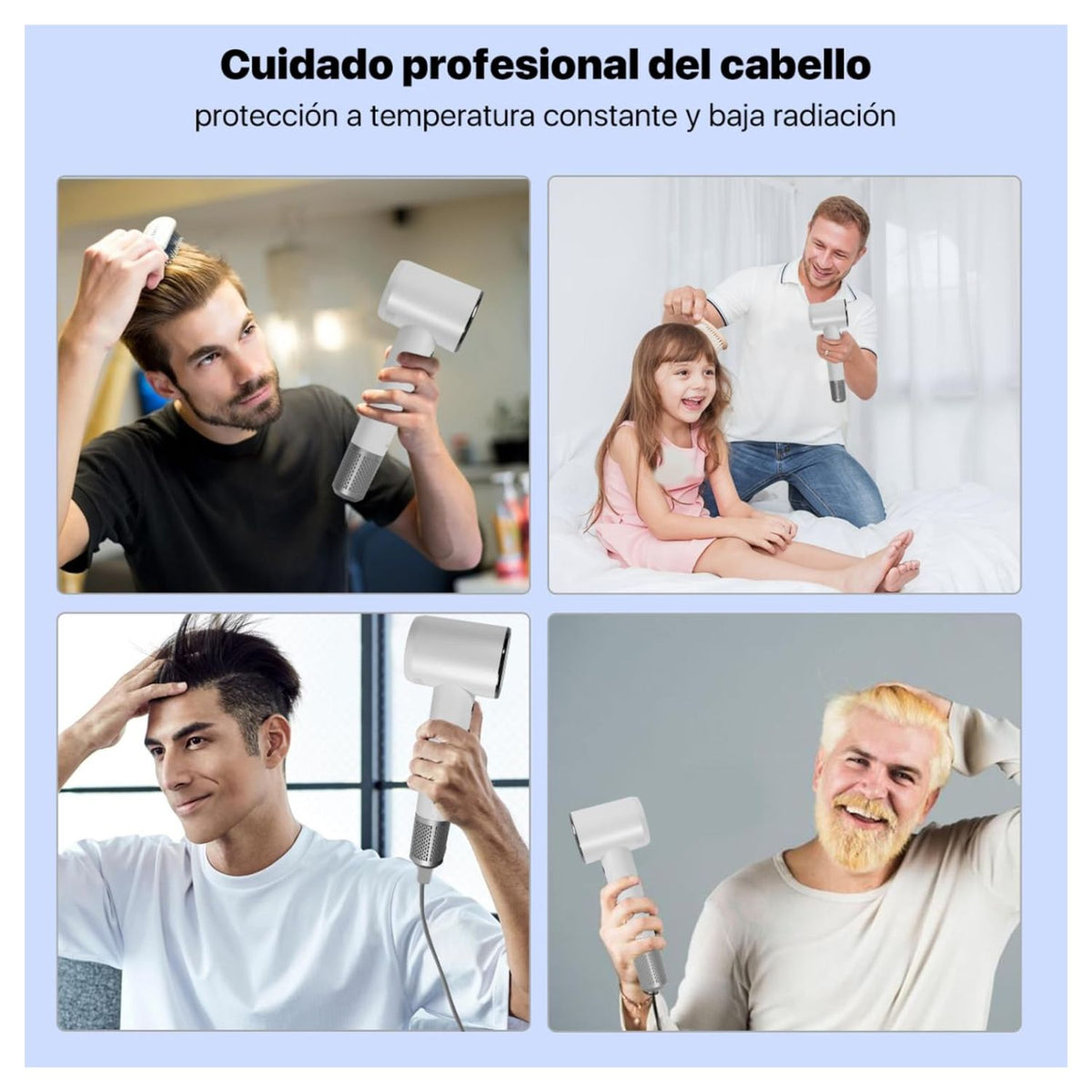 Bomidi Secador de Pelo Compacto HD04 Profesional Iónico Negativo