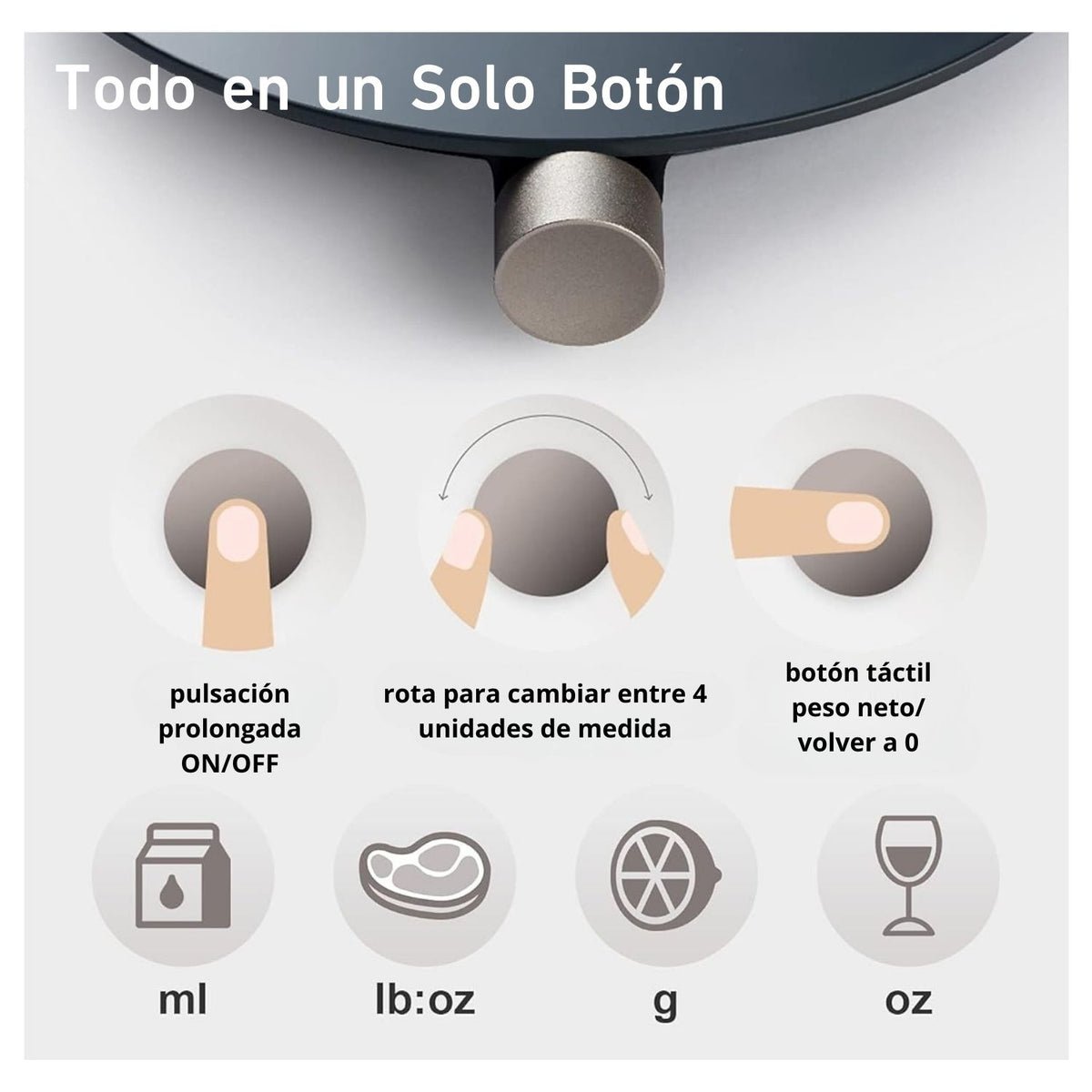 HOTO Balanza Digital Cocina Inteligente Precisión 0.1g 3kg App - imagen 5