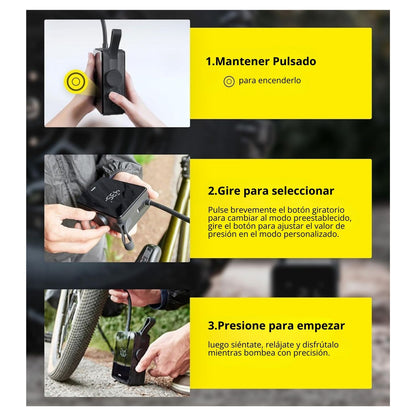 HOTO Mini Compresor de Aire Eléctrico Portátil 150 PSI 5000 mAh - imagen 5