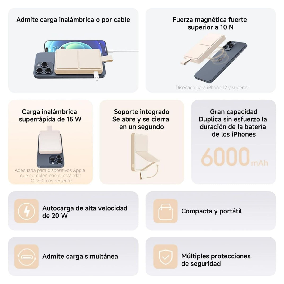Xiaomi Magnetic Power Bank 6000 mAh Batería Magnética 15W