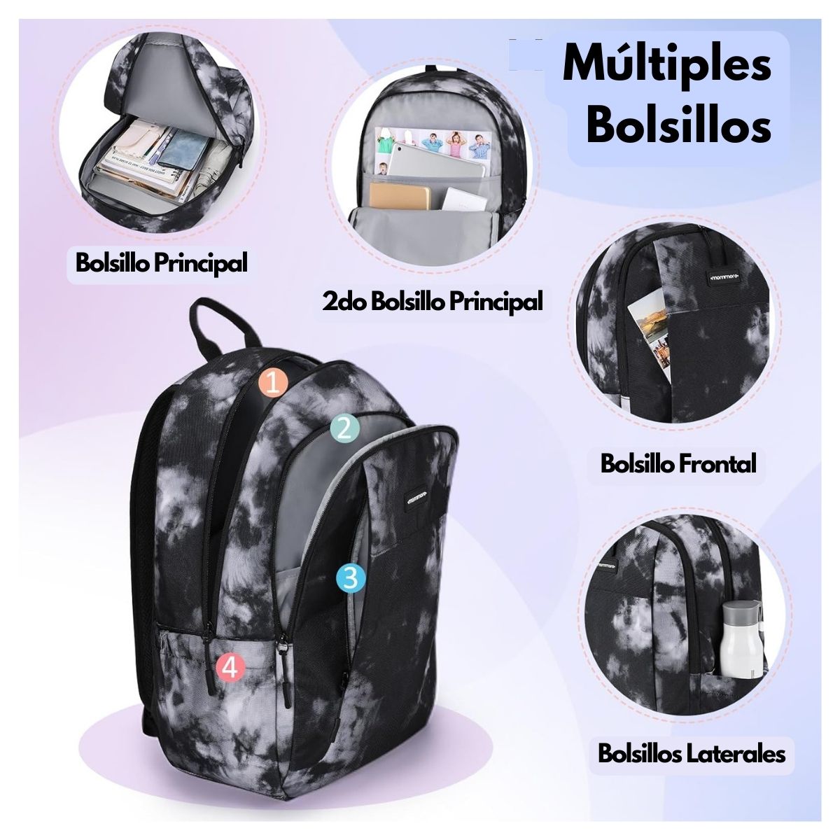 Mommore Mochila Grande para Niños Educación Básica 28L