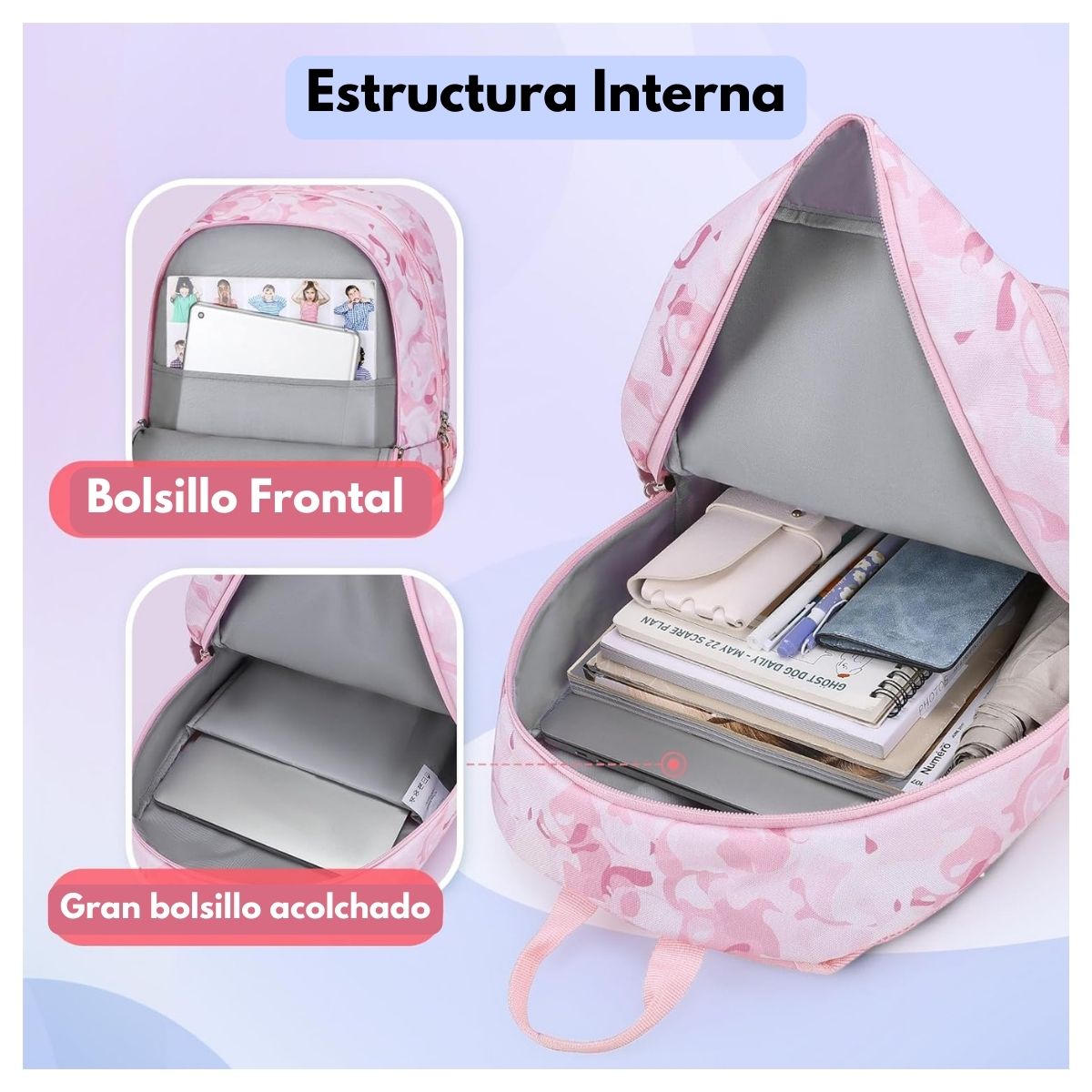 Mommore Mochila Grande para Niños Educación Básica 28L