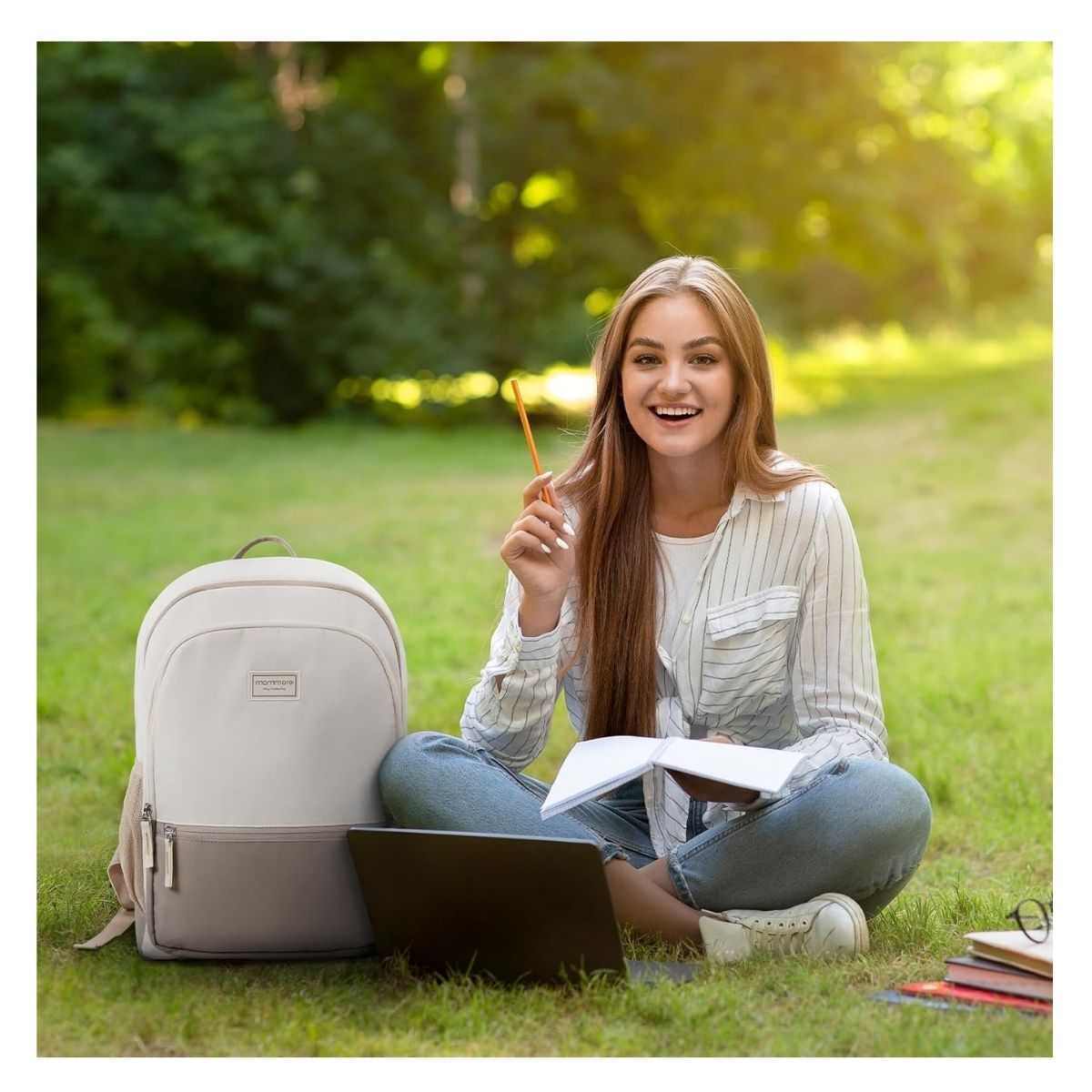 Mommore Mochila Escolar Grande 3 Compartimientos 20L