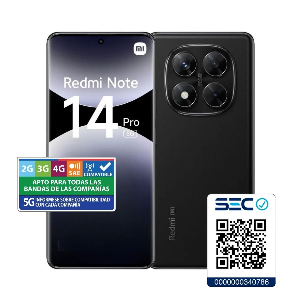 Xiaomi Redmi Note 14 Pro Red 5G 8GB de RAM + 256GB de Memoria