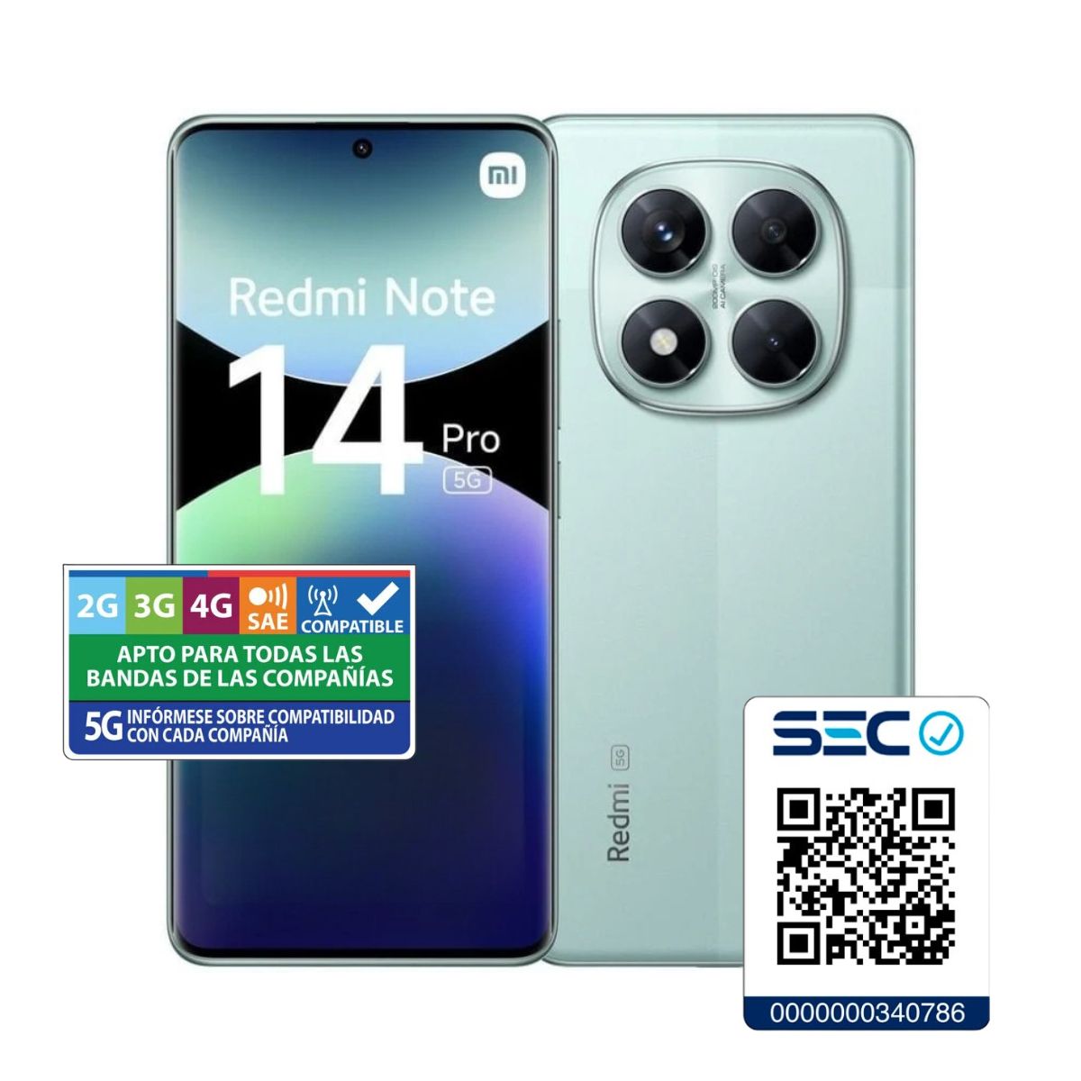 Xiaomi Redmi Note 14 Pro Red 5G 8GB de RAM + 256GB de Memoria