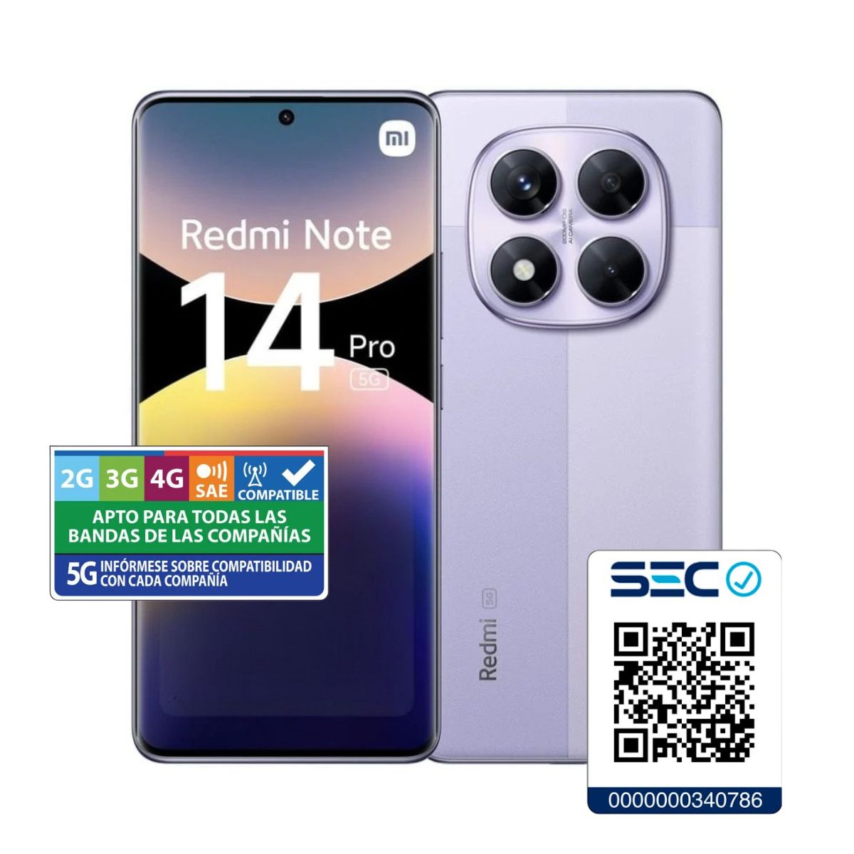 Xiaomi Redmi Note 14 Pro Red 5G 8GB de RAM + 256GB de Memoria