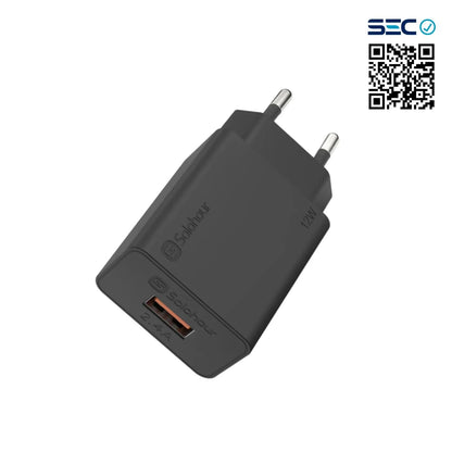 Solohour Cargador Carga Rápida 12W Kit USB-A to USB-C 1m Negro - imagen 3