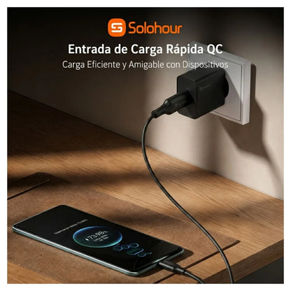 Solohour Cargador Carga Rápida 12W Kit USB-A to USB-C 1m Negro - imagen 4