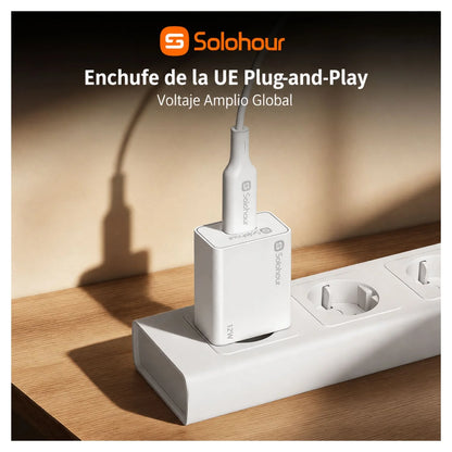 Solohour Cargador Carga Rápida 12W Kit USB-A to USB-C 1m Blanco - imagen 6