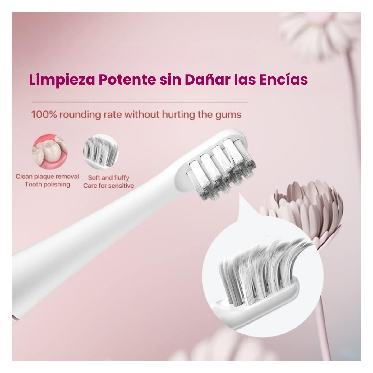 Bomidi Cabezal Repuesto 2 pcs Cepillo de Dientes Eléctrico T501