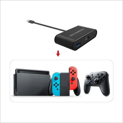 Dobe Adaptador Tipo C A Hdmi Usb 3.0 Y Tipo C Para Nintendo