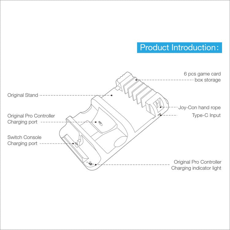 DOBE - Base de carga multifuncional para Switch - TNS-871