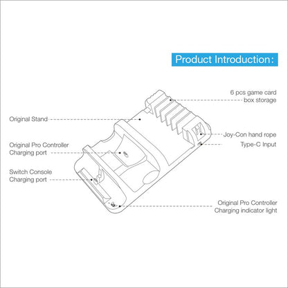 DOBE - Base de carga multifuncional para Switch - TNS-871