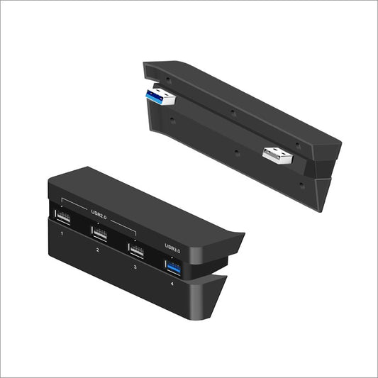 Dobe Hub USB 4 Puertos para PS4 - Expande Conexiones Negro