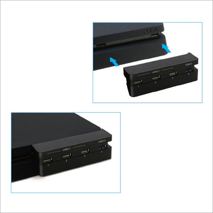 Dobe Hub USB 4 Puertos para PS4 - Expande Conexiones Negro - imagen 3