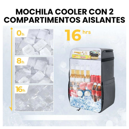 Tourit Mochila Térmica Dual Zone 26 latas 20L Impermeable