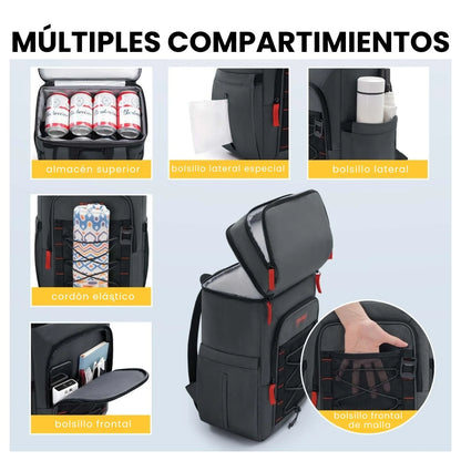 Tourit Mochila Térmica Dual Zone 26 latas 20L Impermeable