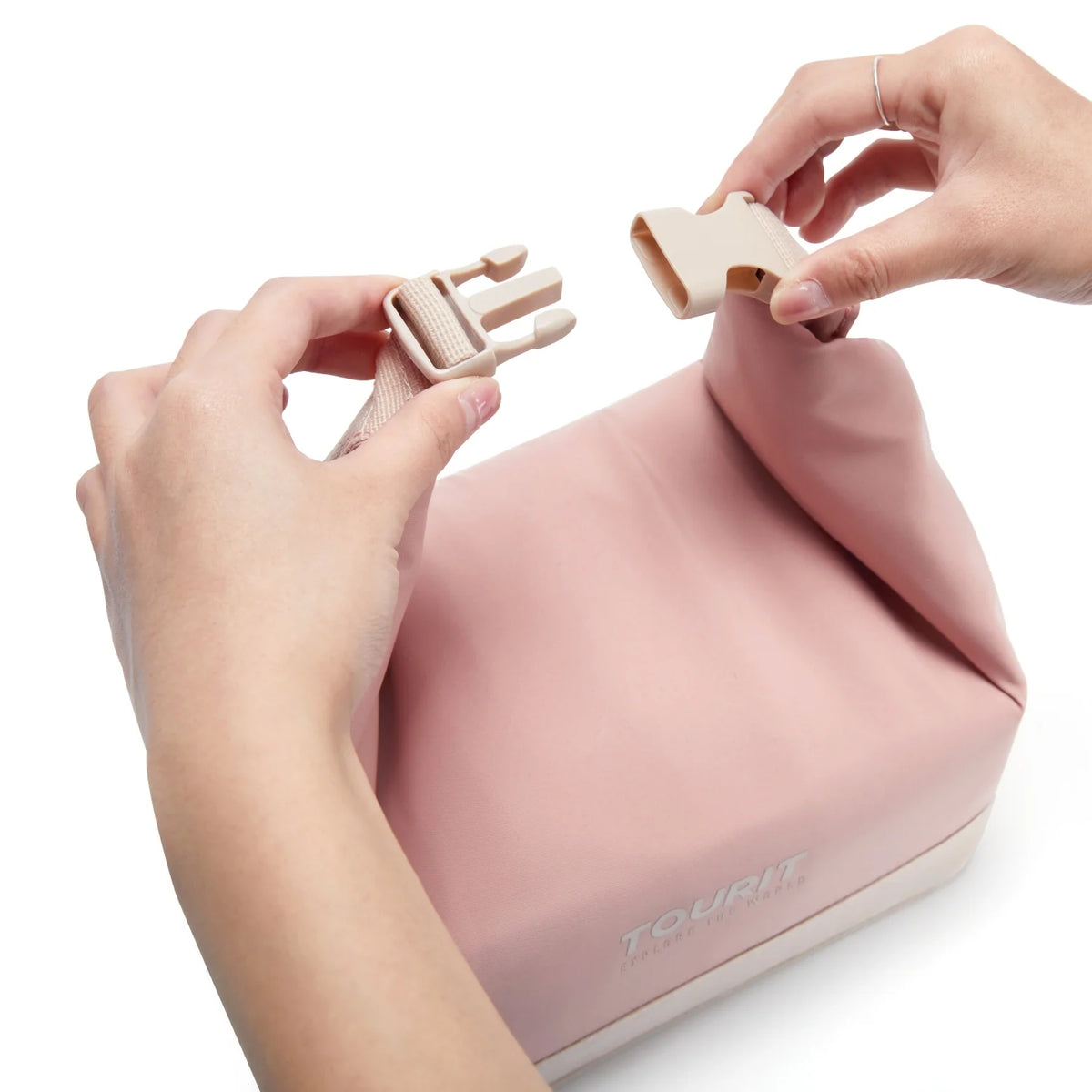 Tourit Lonchera Térmica Plegable de Apertura Amplia 5L a 10L Rosa - imagen 4